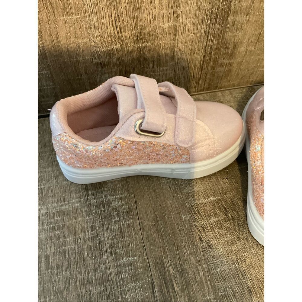 DOT & Zazz Toddler Size 7 Girls Pink Sparkle Athletic Sneakers - Picture 5 of 7